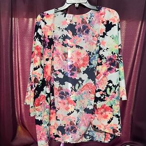 Vibrant Floral Women's Blouse